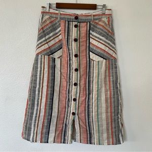 Mlle Gabrielle Womens Skirt Multicolors Midi Size L